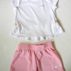 Nike Baby Girls 18 24 months dri fit tank and shorts set outfit